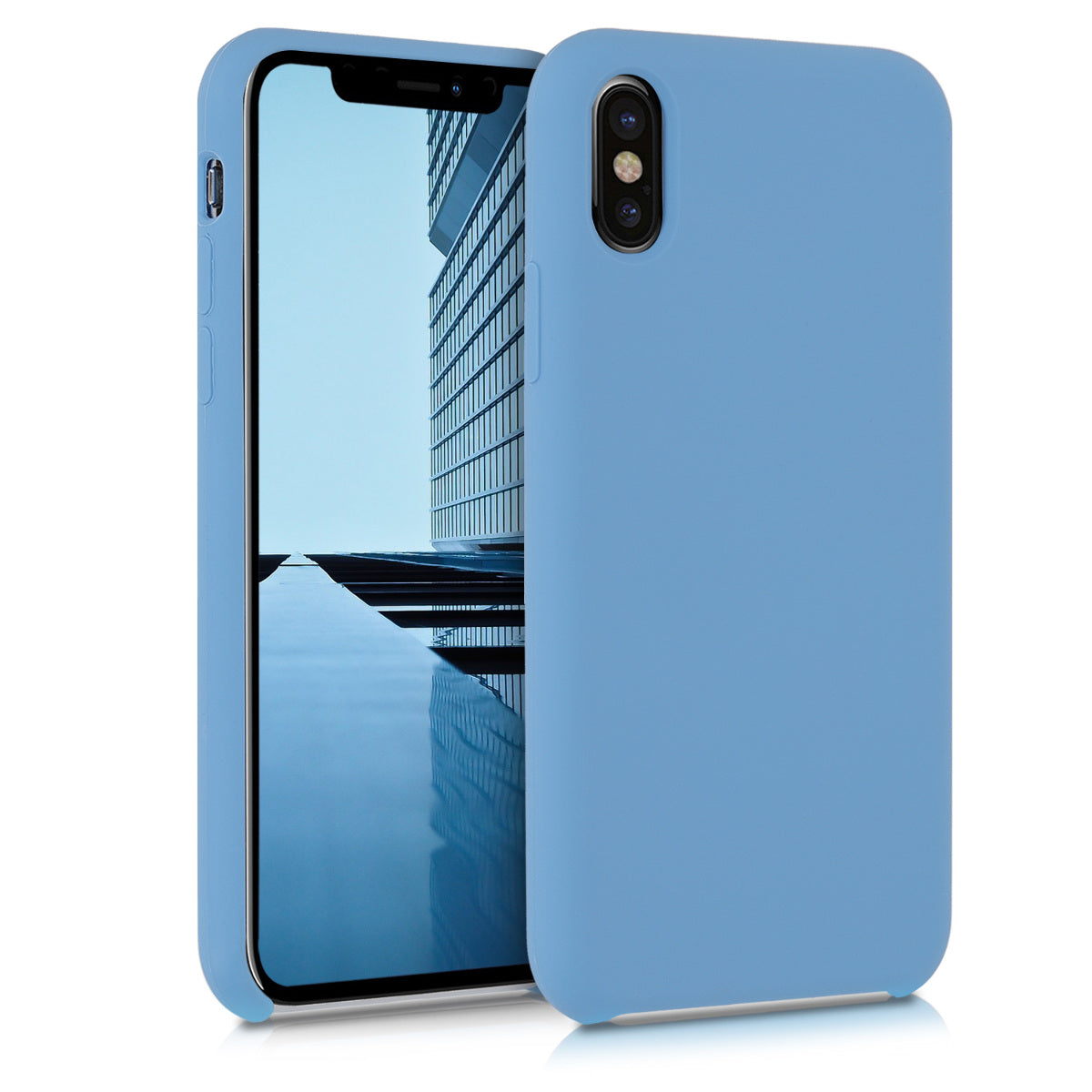 kwmobile Case for Apple iPhone X - Silicone Phone Cover - Wireless Charging Protective Case