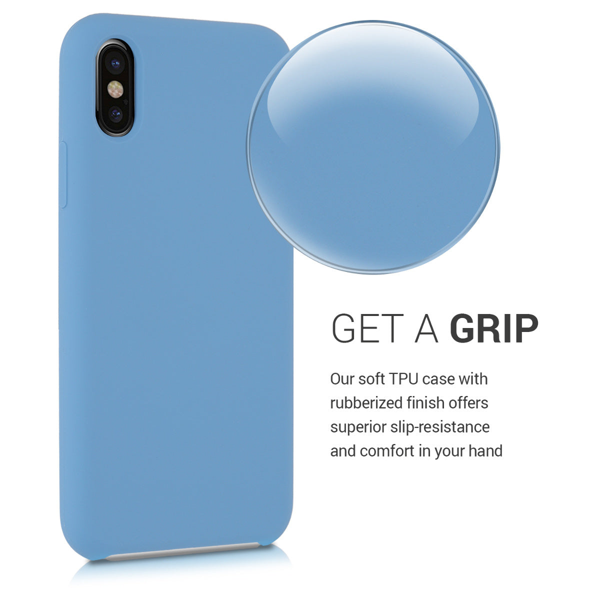 kwmobile Case for Apple iPhone X - Silicone Phone Cover - Wireless Charging Protective Case