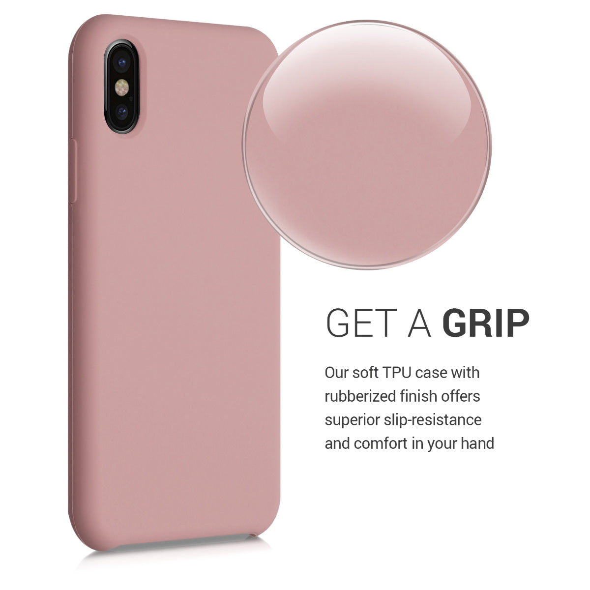 kwmobile Case for Apple iPhone X - Silicone Phone Cover - Wireless Charging Protective Case