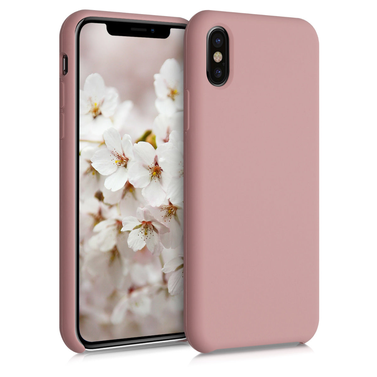 kwmobile Case for Apple iPhone X - Silicone Phone Cover - Wireless Charging Protective Case