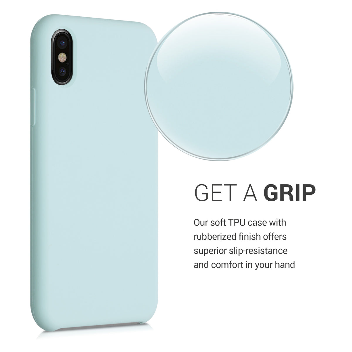 kwmobile Case for Apple iPhone X - Silicone Phone Cover - Wireless Charging Protective Case