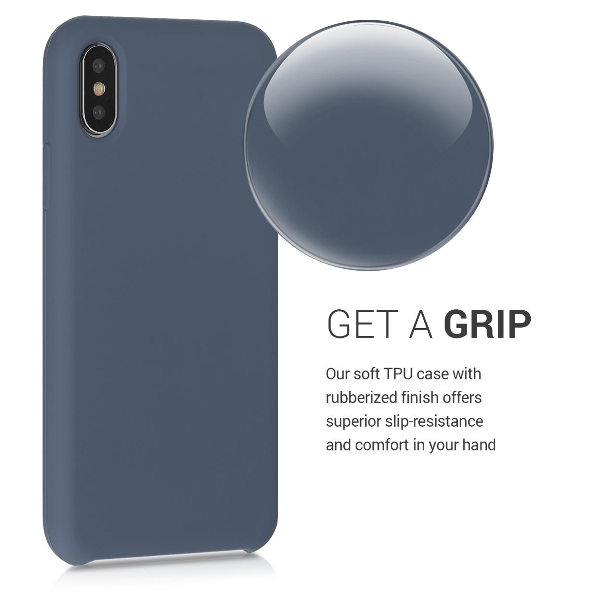 kwmobile Case for Apple iPhone X - Silicone Phone Cover - Wireless Charging Protective Case