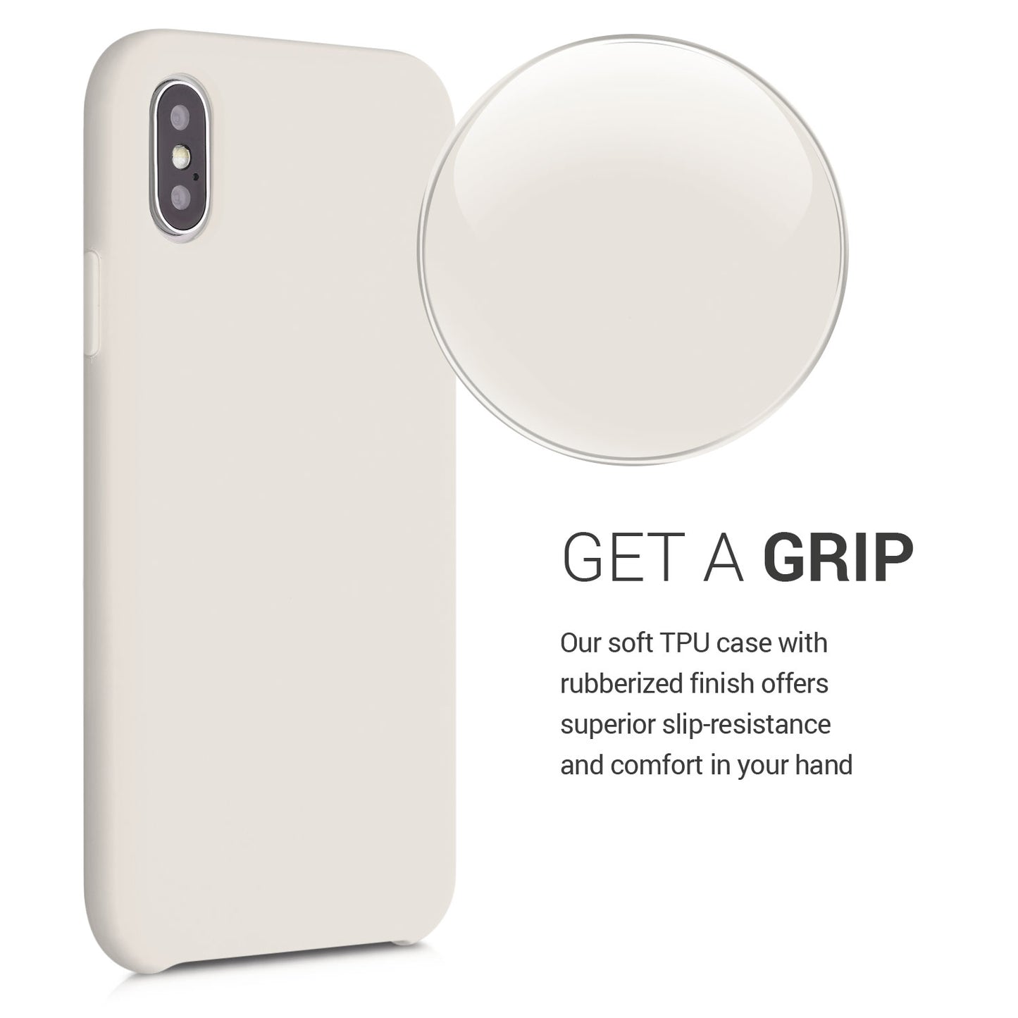 kwmobile Case for Apple iPhone X - Silicone Phone Cover - Wireless Charging Protective Case