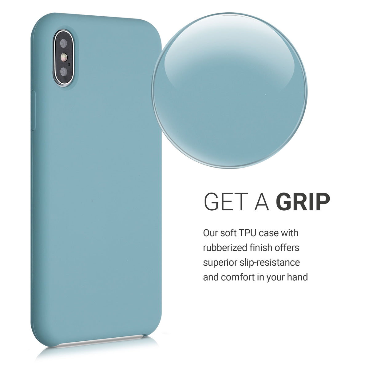 kwmobile Case for Apple iPhone X - Silicone Phone Cover - Wireless Charging Protective Case