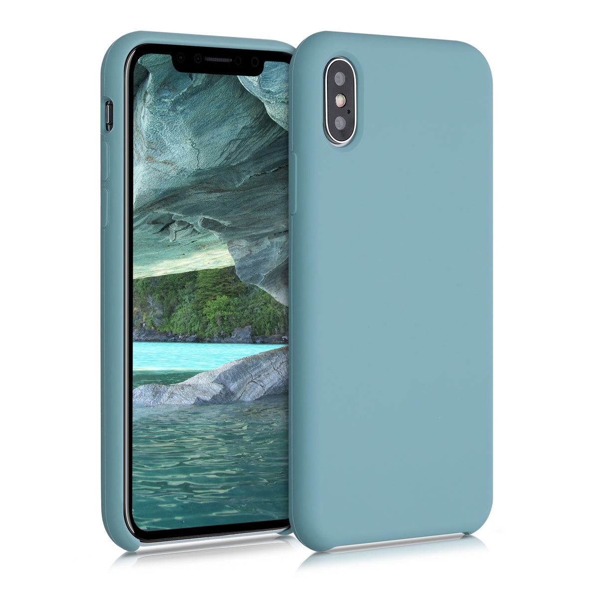 kwmobile Case for Apple iPhone X - Silicone Phone Cover - Wireless Charging Protective Case