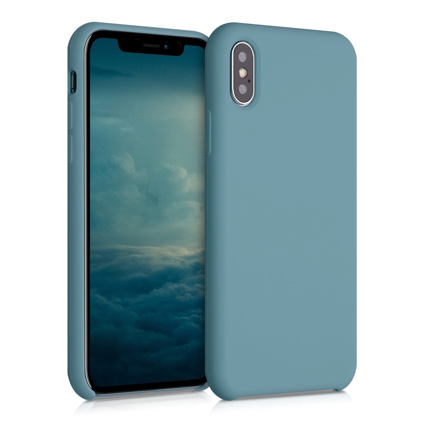 kwmobile Case for Apple iPhone X - Silicone Phone Cover - Wireless Charging Protective Case