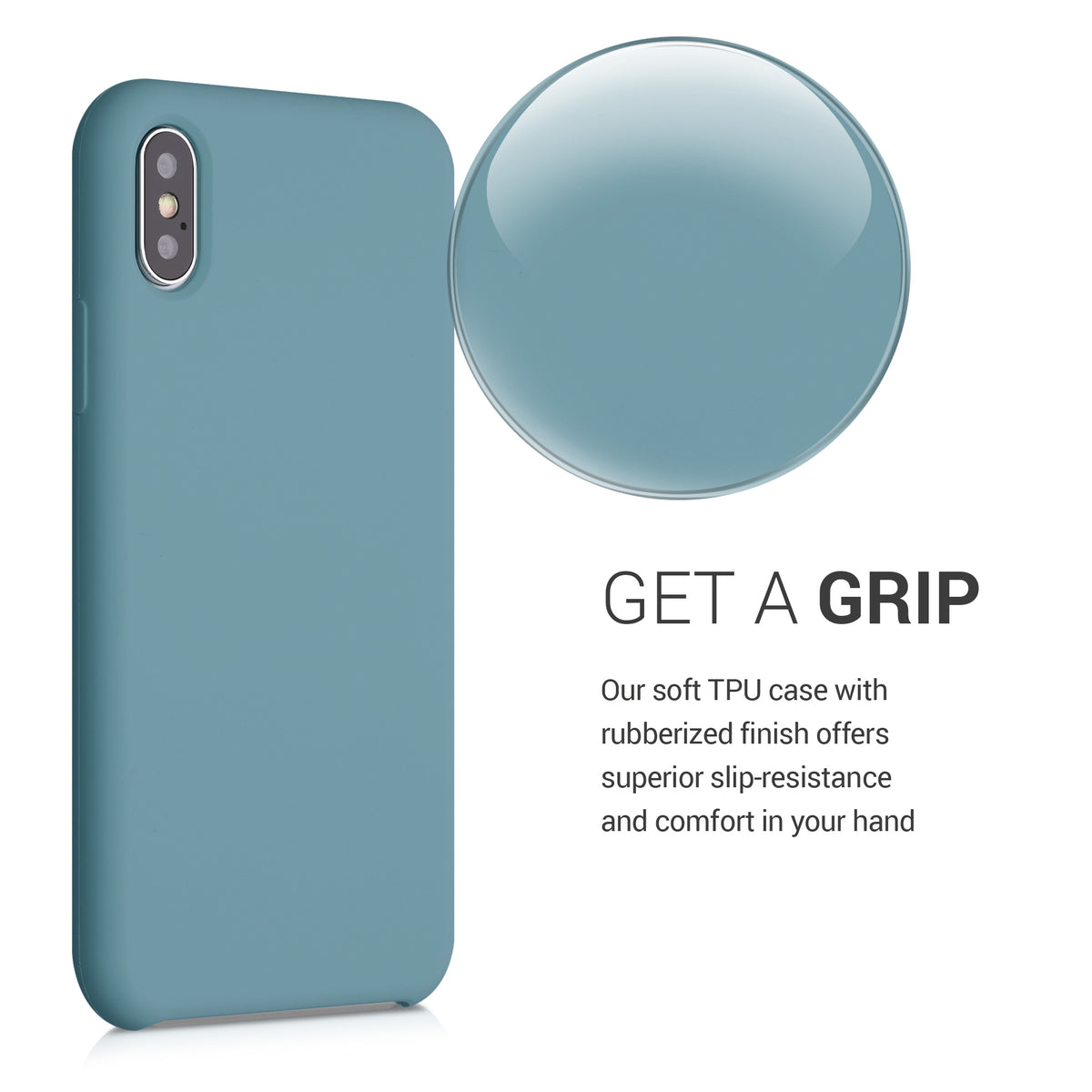 kwmobile Case for Apple iPhone X - Silicone Phone Cover - Wireless Charging Protective Case