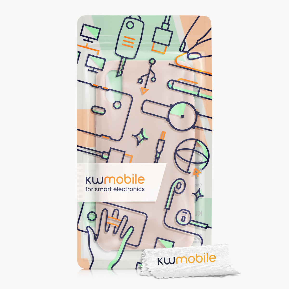 kwmobile Case for Apple iPhone X - Silicone Phone Cover - Wireless Charging Protective Case