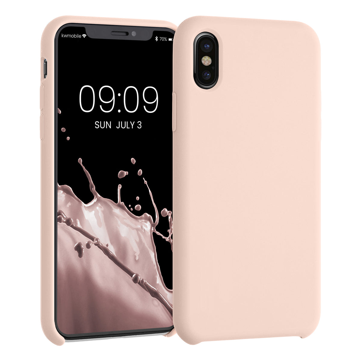 kwmobile Case for Apple iPhone X - Silicone Phone Cover - Wireless Charging Protective Case
