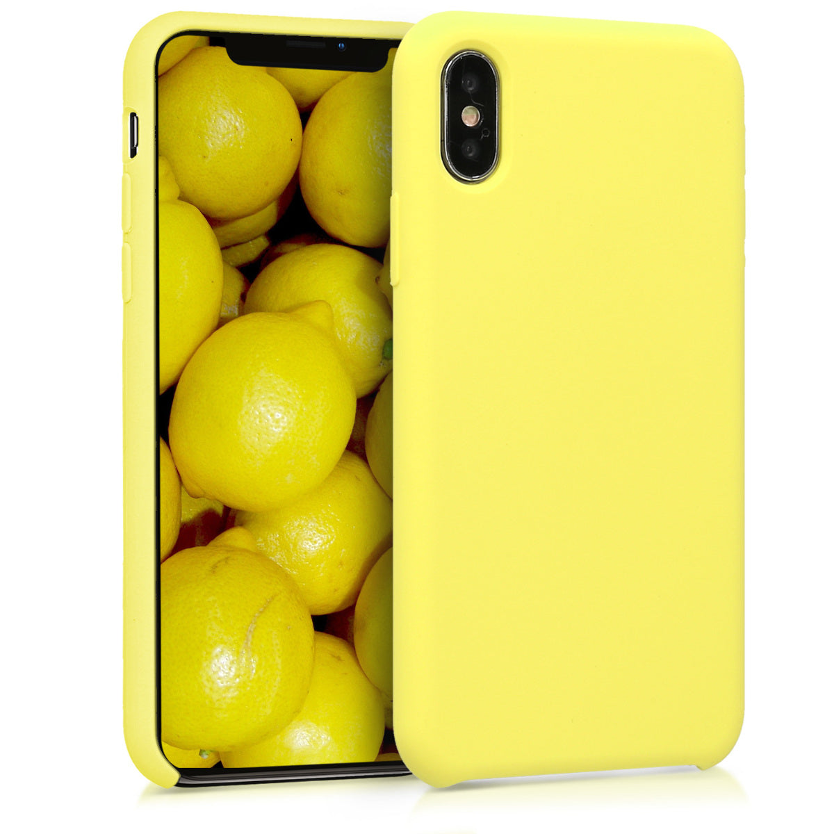 kwmobile Case for Apple iPhone X - Silicone Phone Cover - Wireless Charging Protective Case