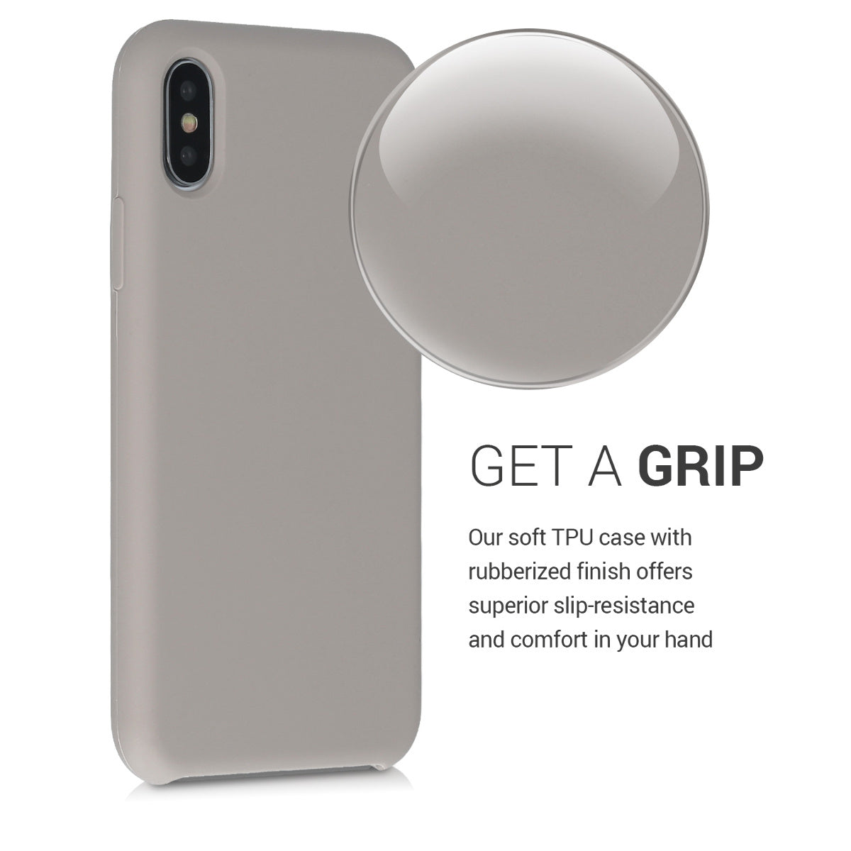 kwmobile Case for Apple iPhone X - Silicone Phone Cover - Wireless Charging Protective Case