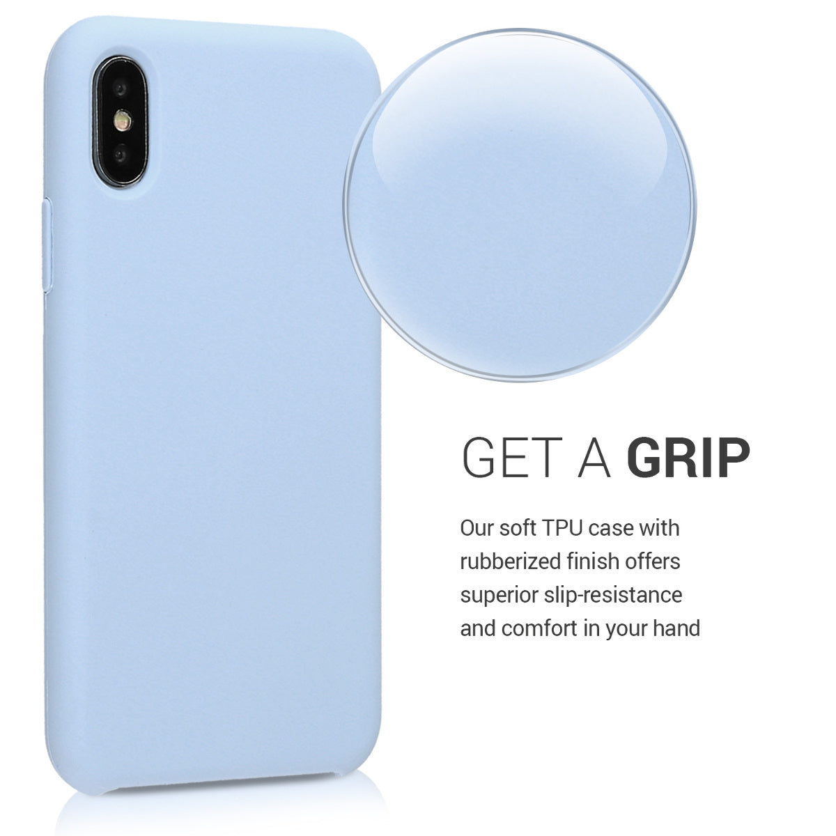 kwmobile Case for Apple iPhone X - Silicone Phone Cover - Wireless Charging Protective Case