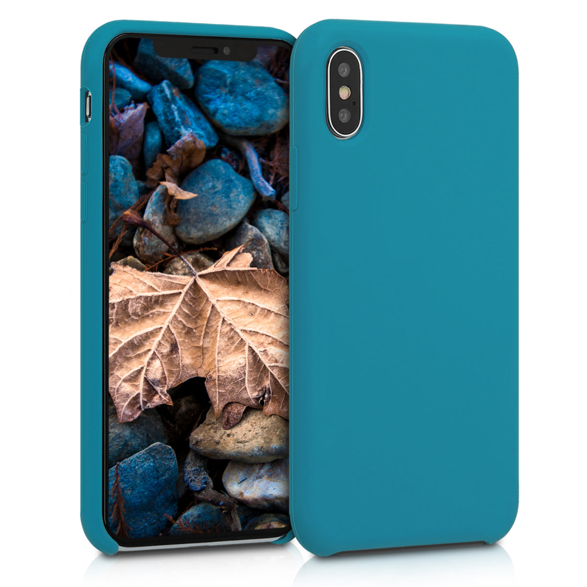 kwmobile Case for Apple iPhone X - Silicone Phone Cover - Wireless Charging Protective Case