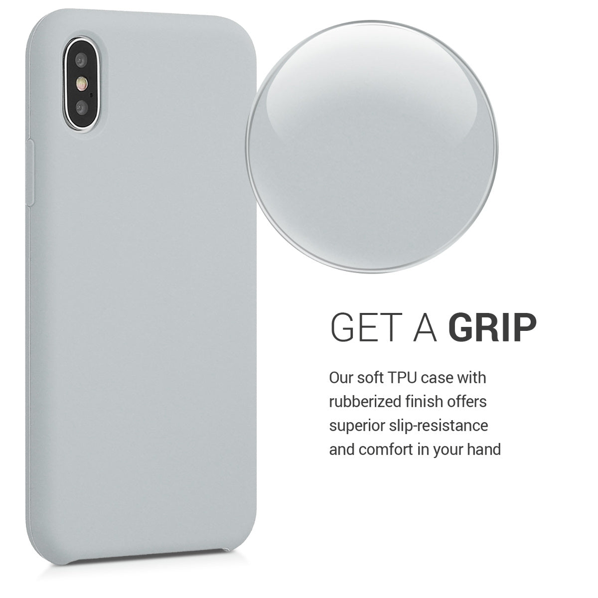 kwmobile Case for Apple iPhone X - Silicone Phone Cover - Wireless Charging Protective Case