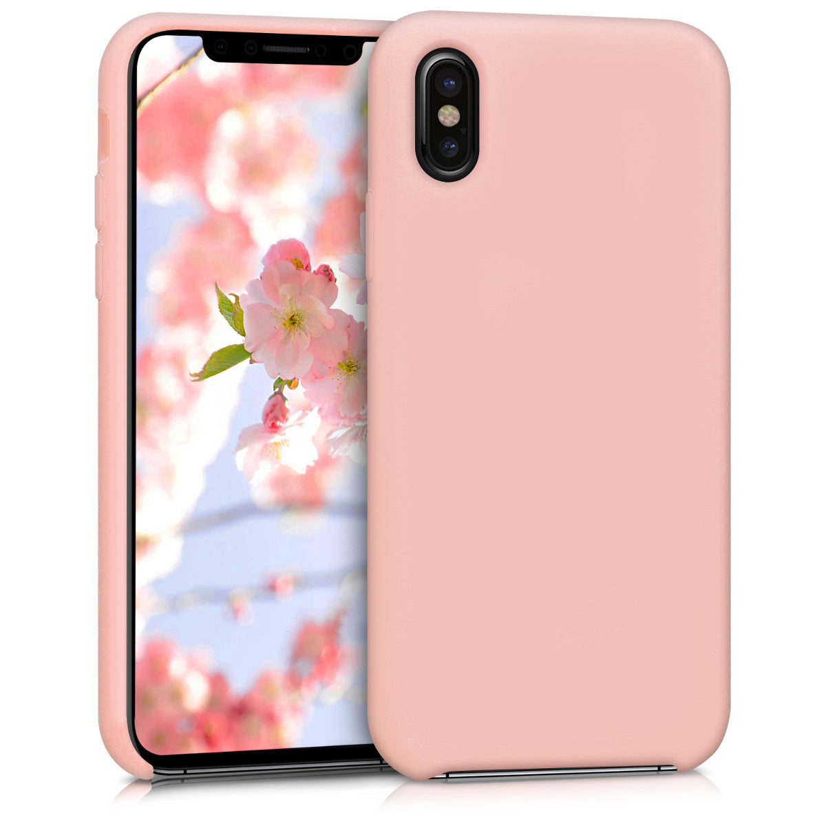 kwmobile Case for Apple iPhone X - Silicone Phone Cover - Wireless Charging Protective Case