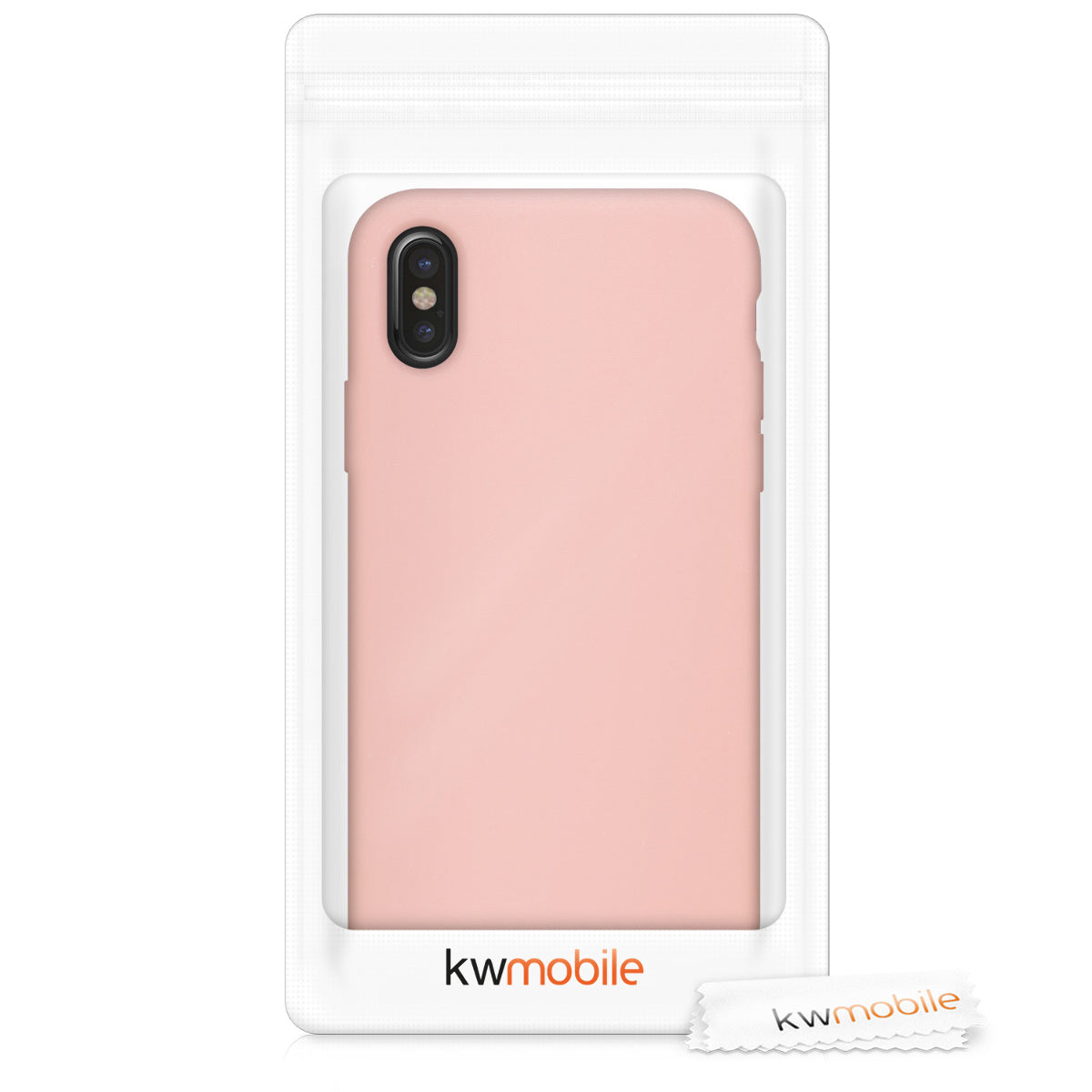 kwmobile Case for Apple iPhone X - Silicone Phone Cover - Wireless Charging Protective Case