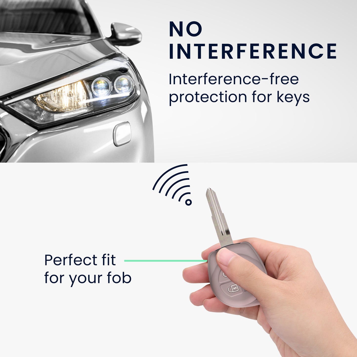 kwmobile Car Key Cover Compatible with Suzuki 2-Button Car Key