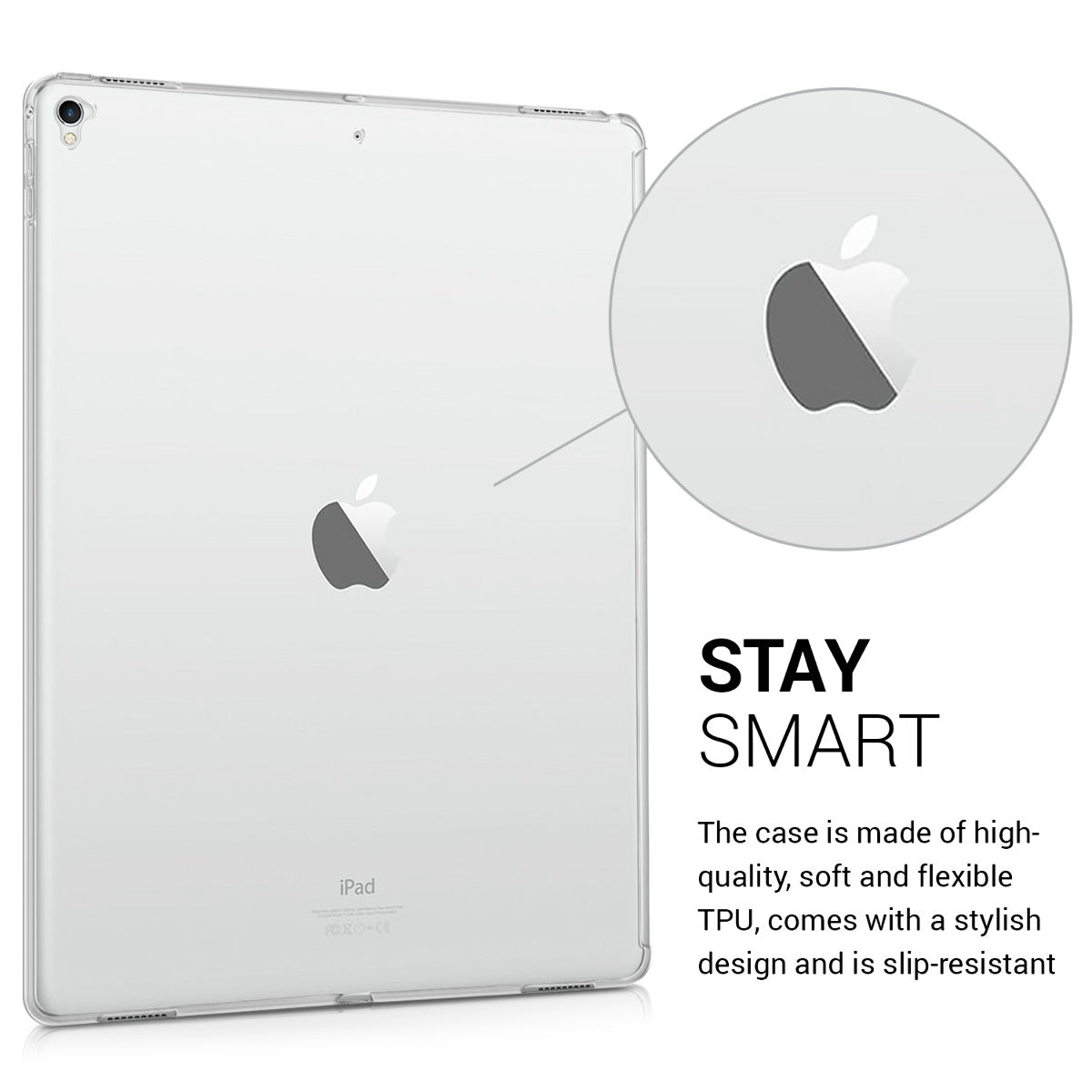 kwmobile Case Compatible with Apple iPad Pro 12.9" (2015 / 2017) - Tablet Cover - Tab Case Silicone Protective Case