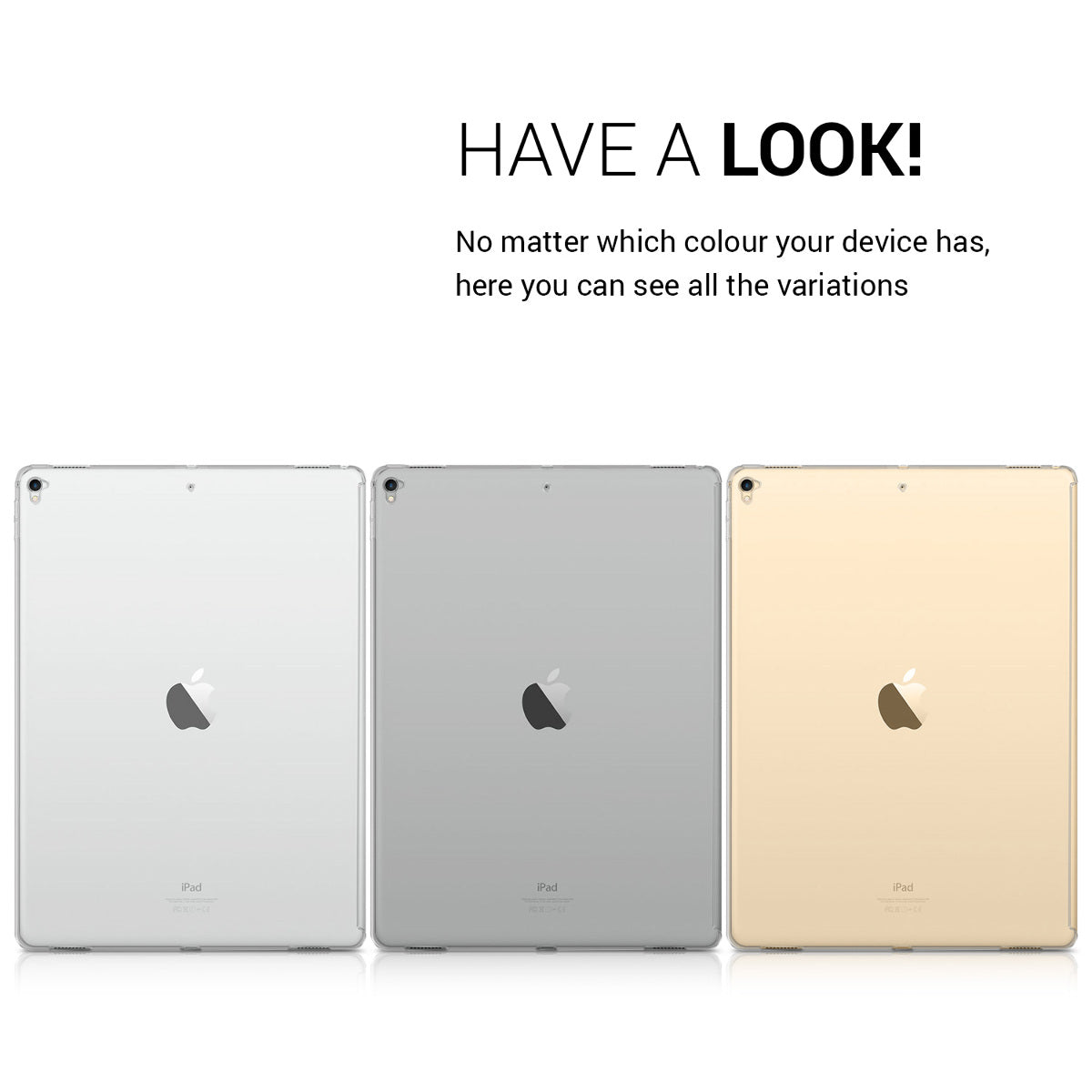 kwmobile Case Compatible with Apple iPad Pro 12.9" (2015 / 2017) - Tablet Cover - Tab Case Silicone Protective Case