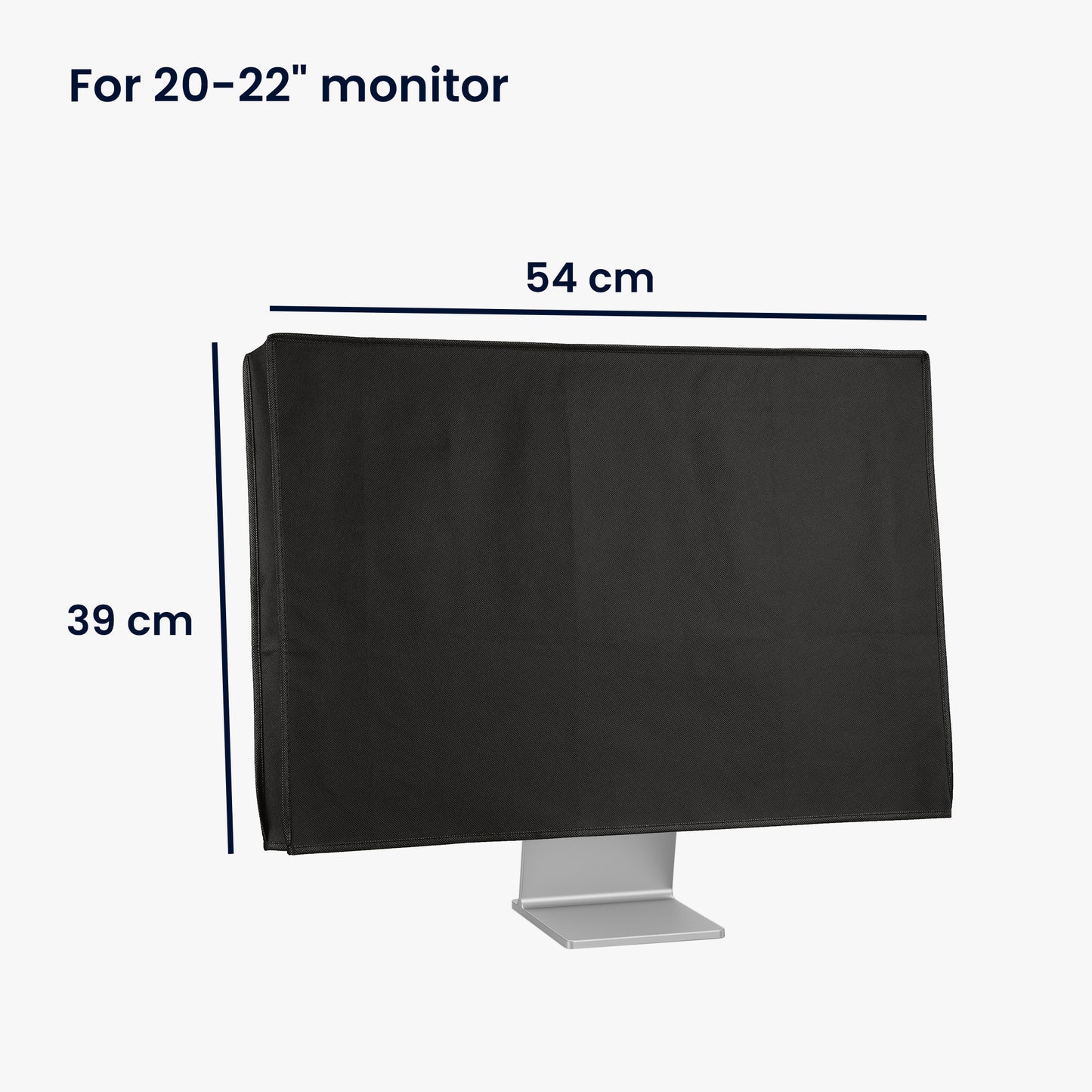 kwmobile Monitor Cover compatible with 20-22" Monitor - PC Display Dust Cover - Computer Screen Case