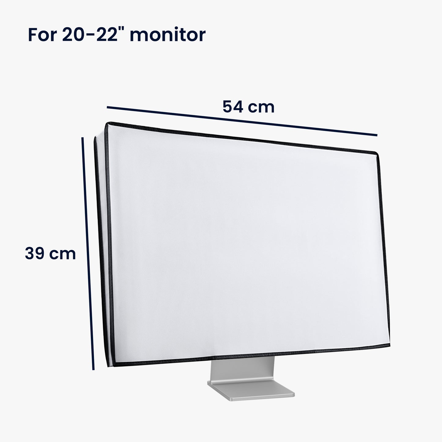 kwmobile Monitor Cover compatible with 20-22" Monitor - PC Display Dust Cover - Computer Screen Case