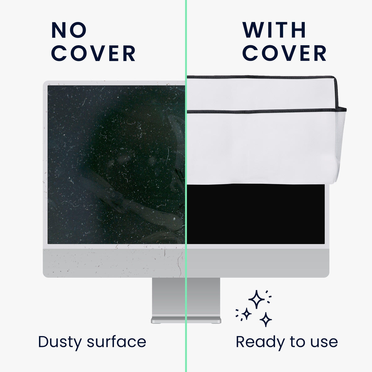 kwmobile Monitor Cover compatible with 20-22" Monitor - PC Display Dust Cover - Computer Screen Case