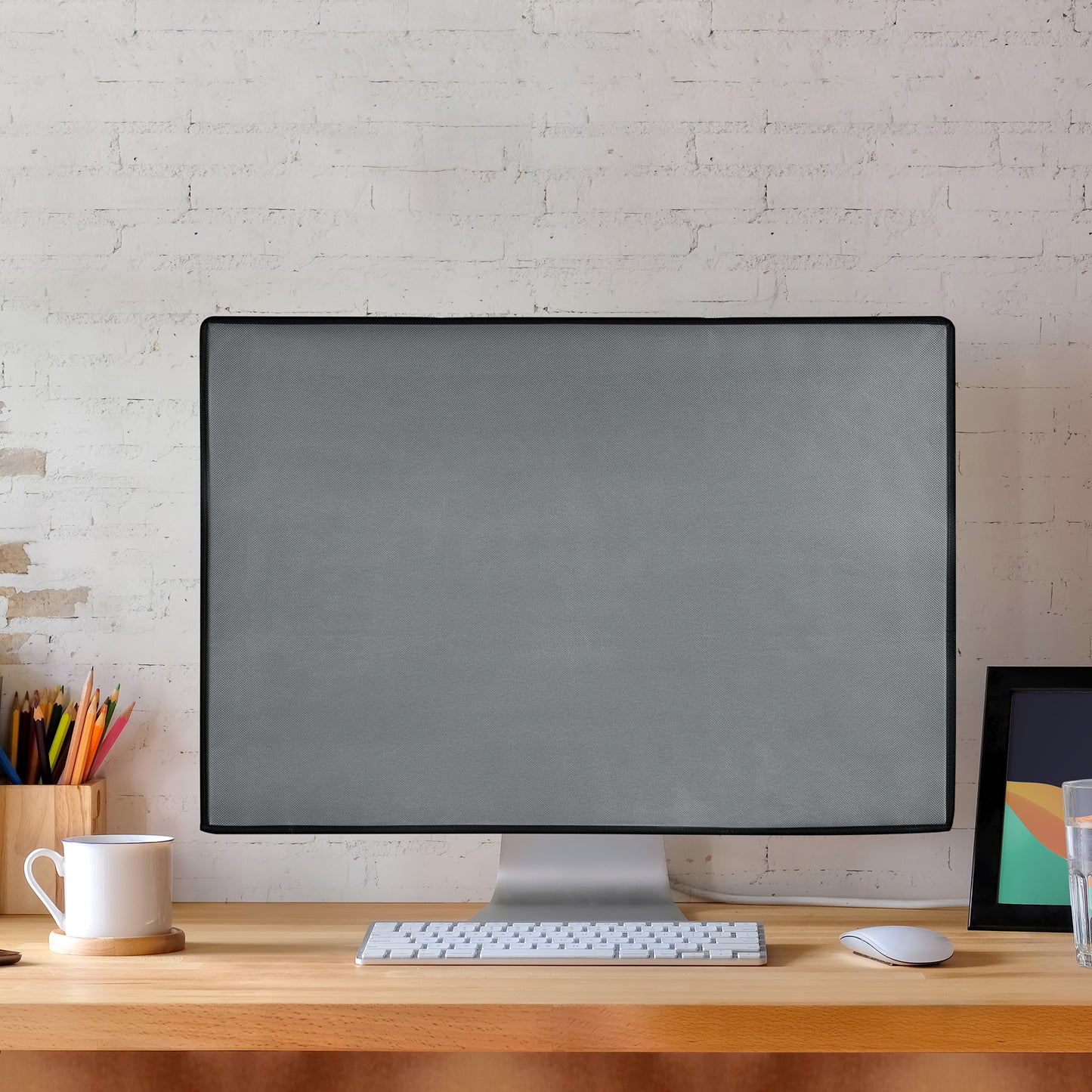 kwmobile Monitor Cover compatible with 20-22" Monitor - PC Display Dust Cover - Computer Screen Case