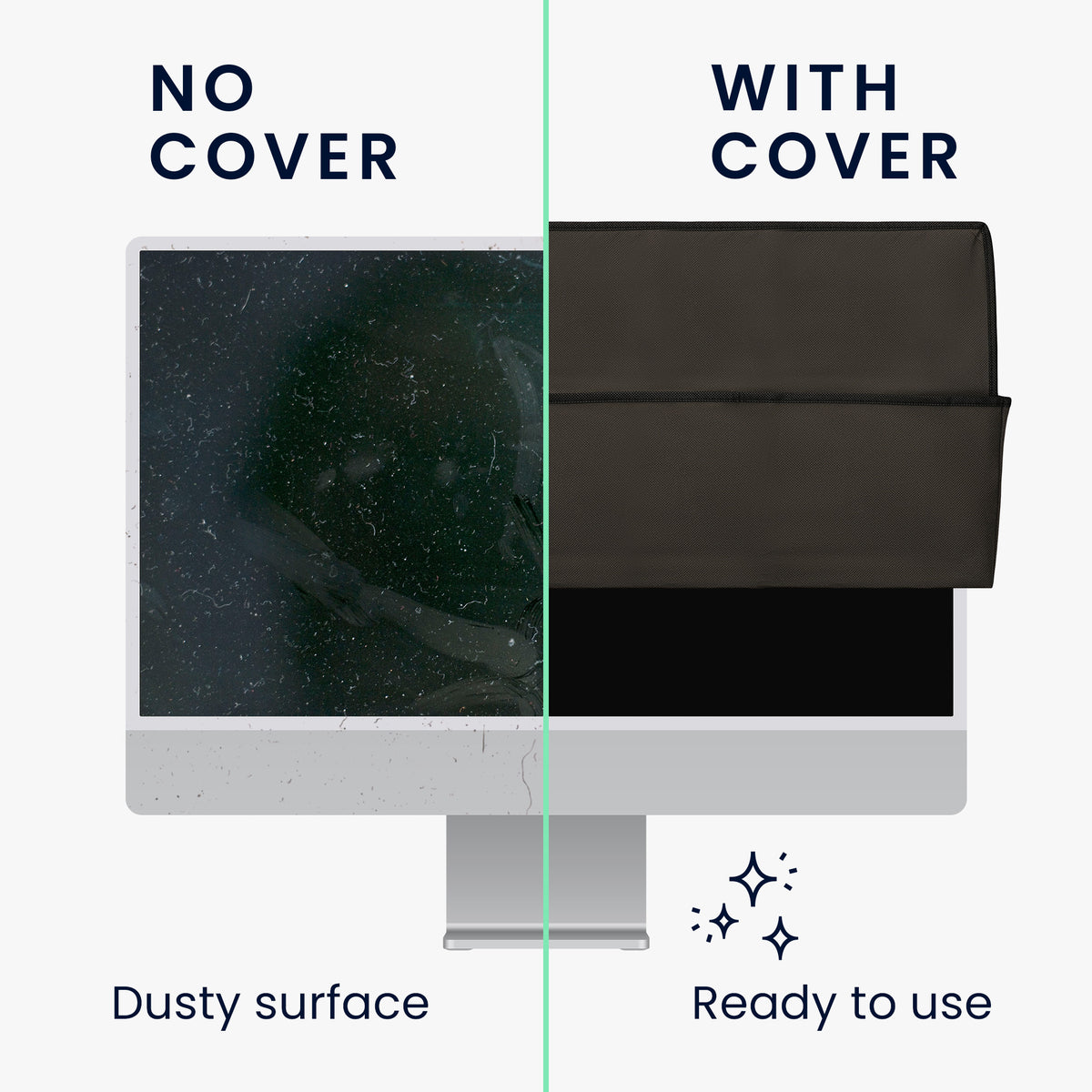 kwmobile Screen Protector compatible with 24-26" Monitor Cover PC Display Computer Case