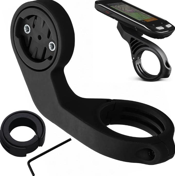 kwmobile Halter für Garmin Edge Halterung - Garmin Halterung Fahrrad - GPS Radcomputer Fahrradhalterung Kunststoff - Fahrradcomputer Mount Schwarz Schwarz  