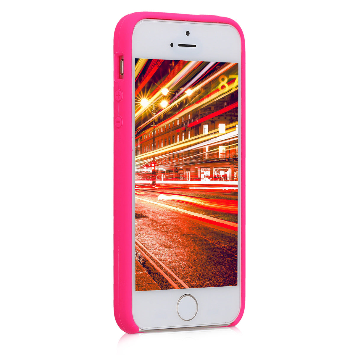 kwmobile Case for Apple iPhone SE (1st Gen 2016) / iPhone 5 / iPhone 5S - Silicone Case - Wireless Charging - Protective Cover