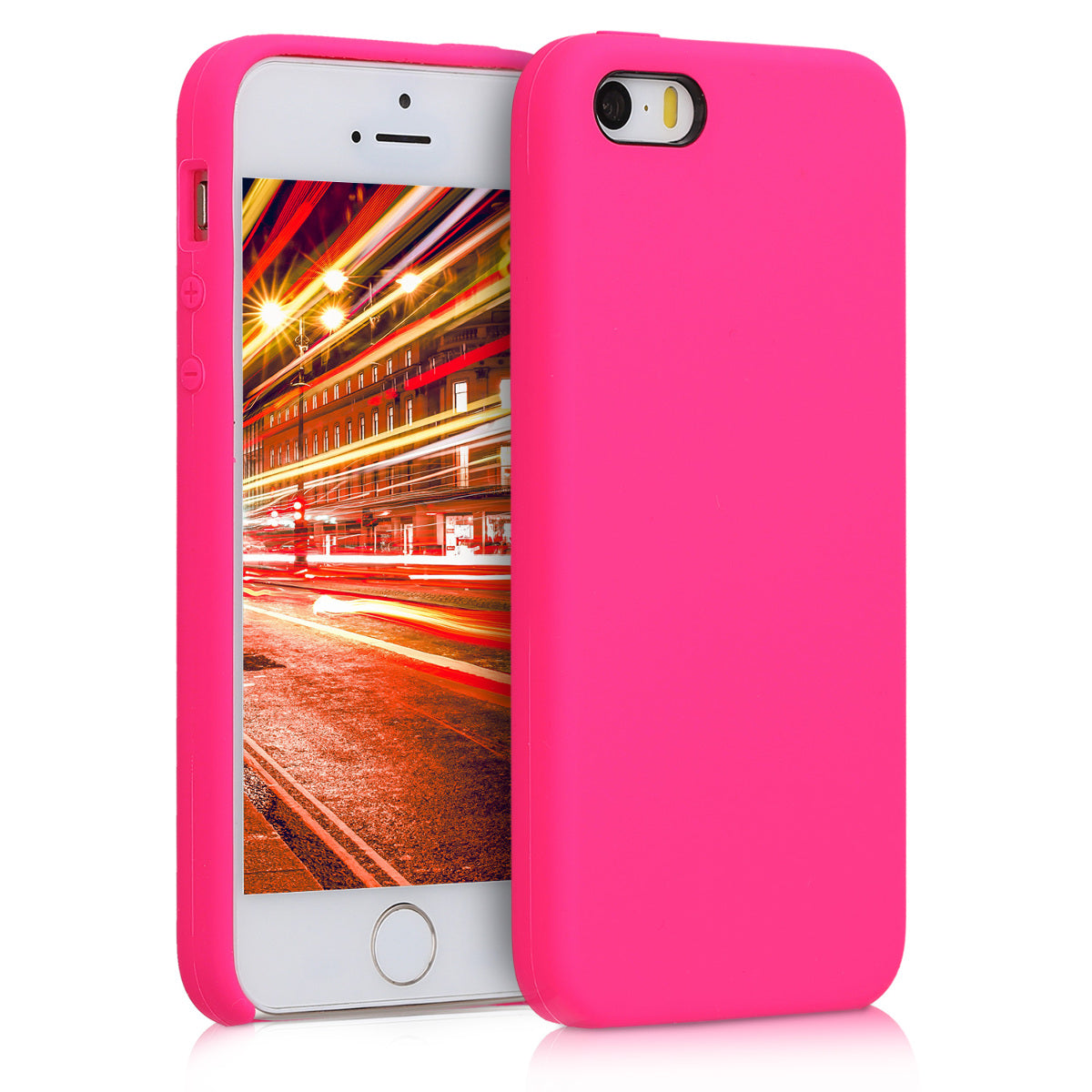kwmobile Case for Apple iPhone SE (1st Gen 2016) / iPhone 5 / iPhone 5S - Silicone Case - Wireless Charging - Protective Cover