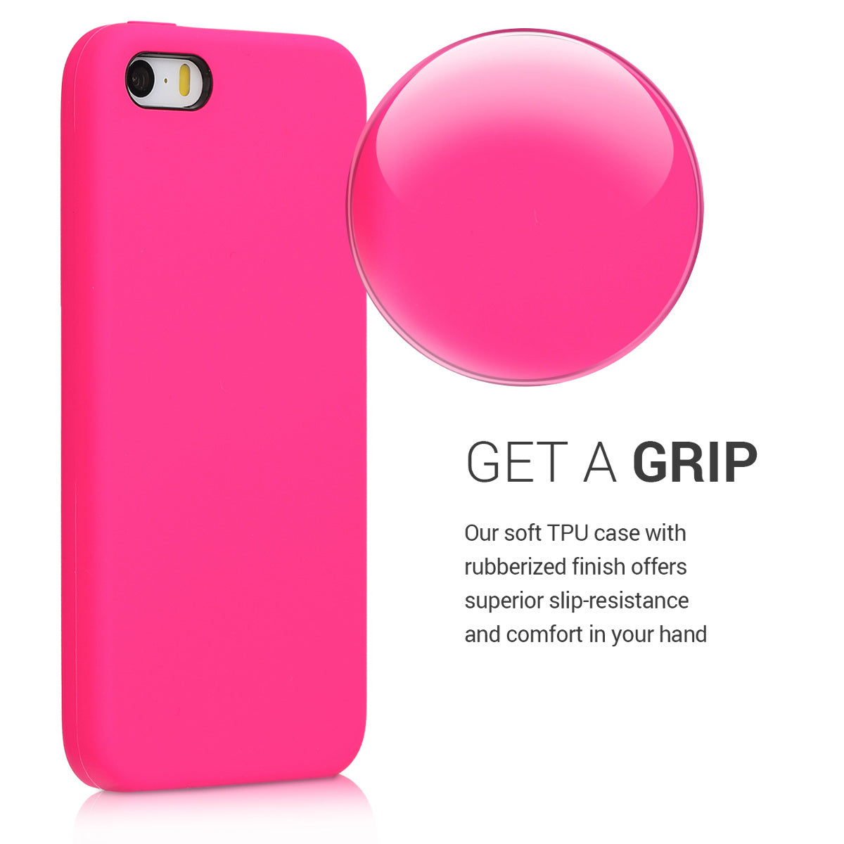 kwmobile Case for Apple iPhone SE (1st Gen 2016) / iPhone 5 / iPhone 5S - Silicone Case - Wireless Charging - Protective Cover
