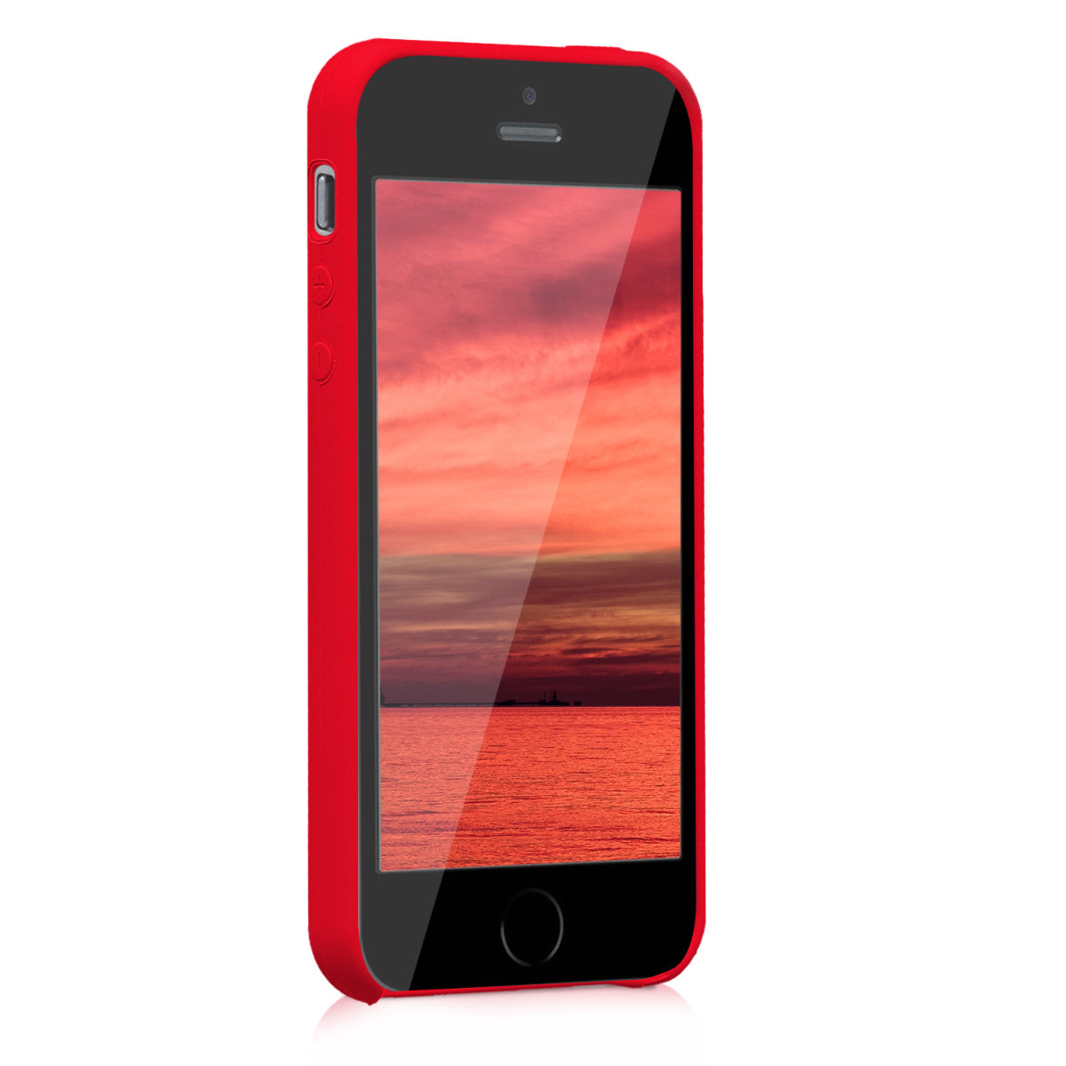 kwmobile Case for Apple iPhone SE (1st Gen 2016) / iPhone 5 / iPhone 5S - Silicone Case - Wireless Charging - Protective Cover