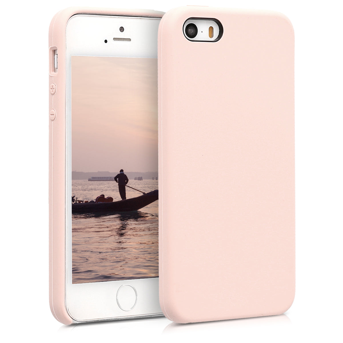 kwmobile Case for Apple iPhone SE (1st Gen 2016) / iPhone 5 / iPhone 5S - Silicone Case - Wireless Charging - Protective Cover