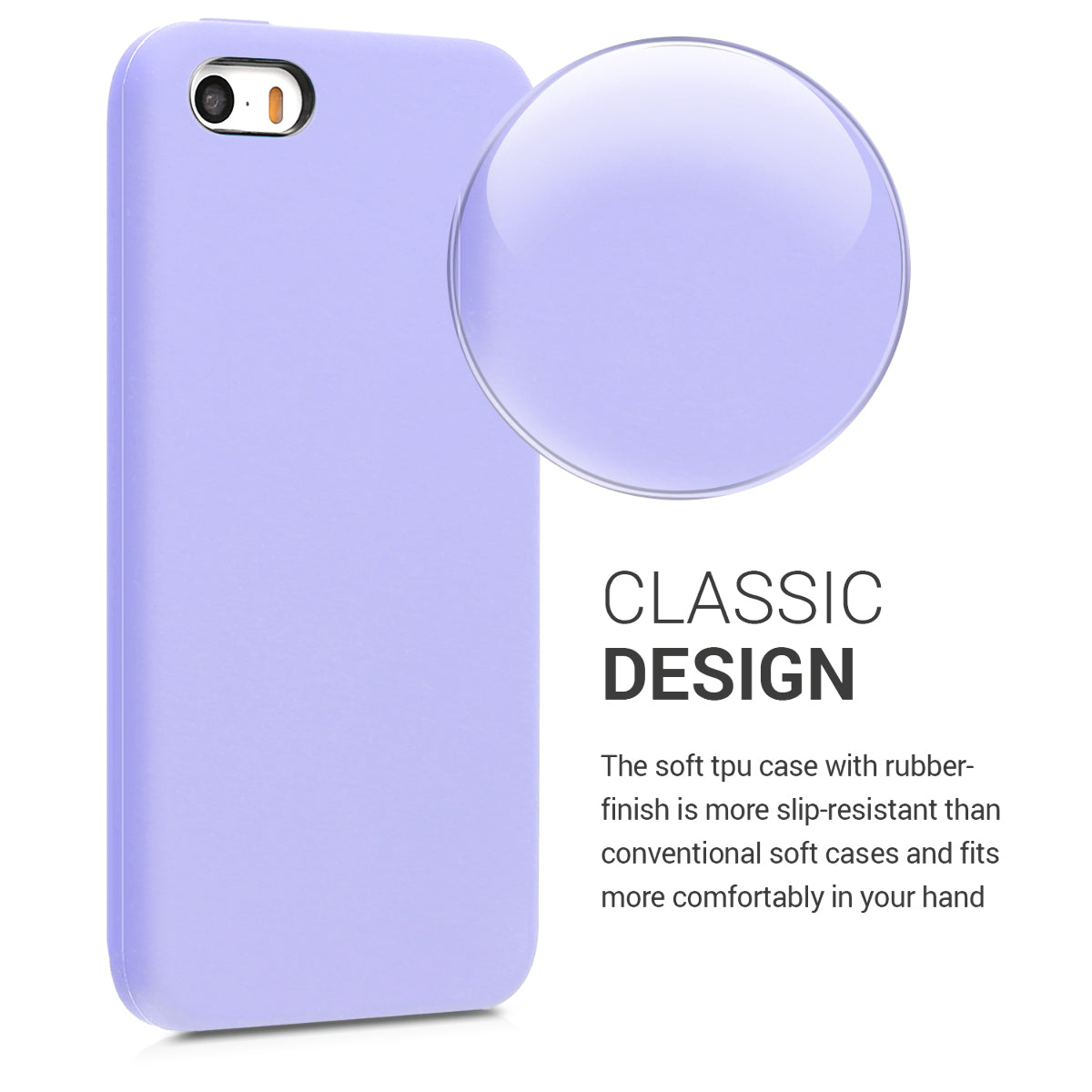 kwmobile Case for Apple iPhone SE (1st Gen 2016) / iPhone 5 / iPhone 5S - Silicone Case - Wireless Charging - Protective Cover