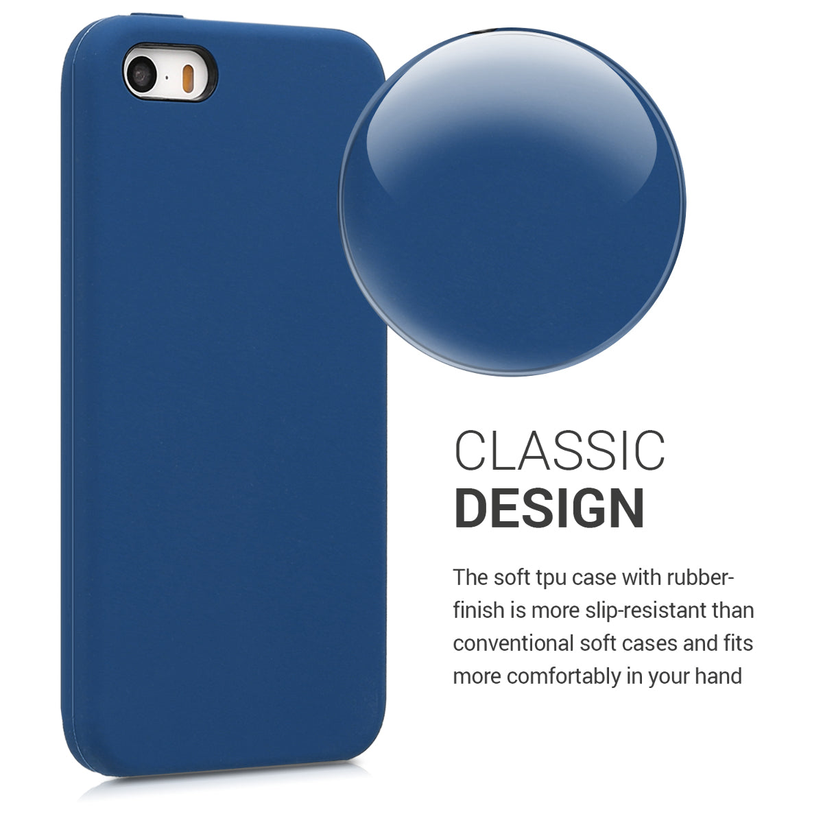 kwmobile Case for Apple iPhone SE (1st Gen 2016) / iPhone 5 / iPhone 5S - Silicone Case - Wireless Charging - Protective Cover