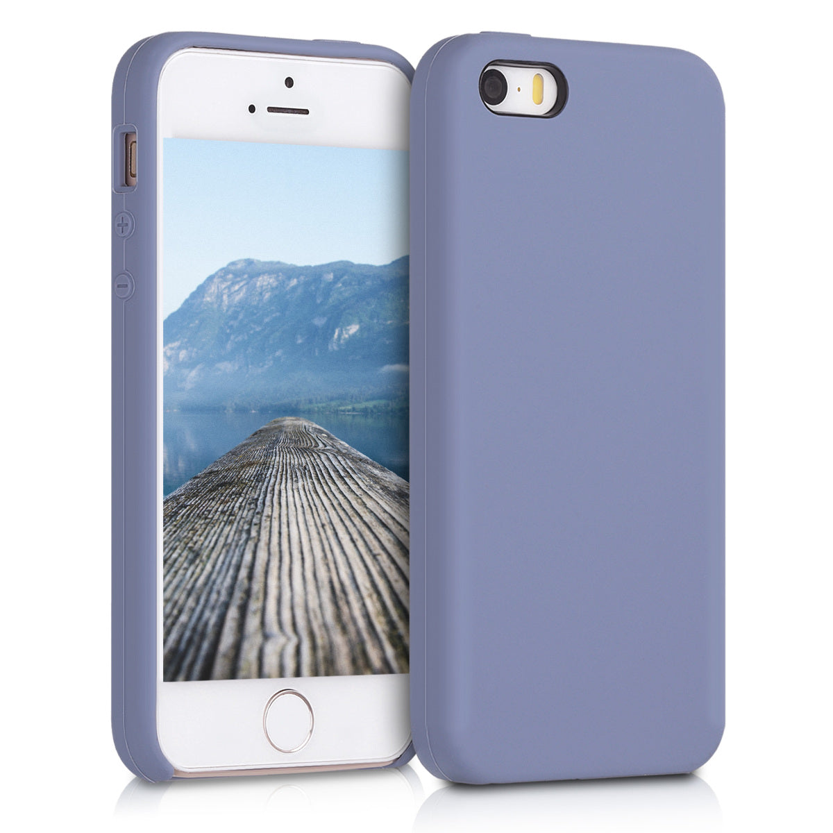kwmobile Case for Apple iPhone SE (1st Gen 2016) / iPhone 5 / iPhone 5S - Silicone Case - Wireless Charging - Protective Cover