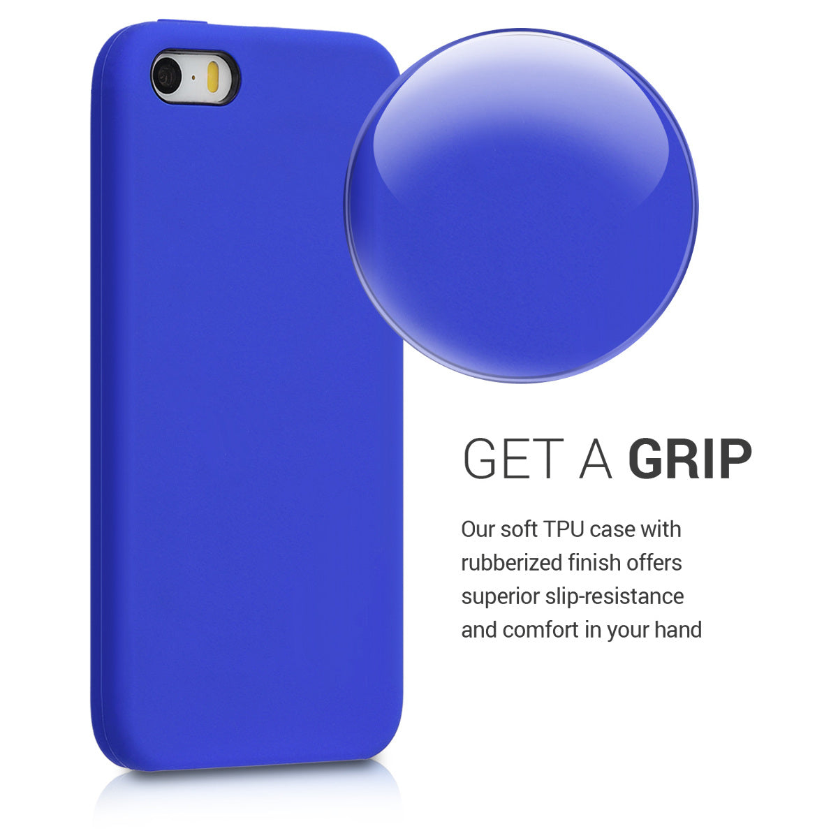 kwmobile Case for Apple iPhone SE (1st Gen 2016) / iPhone 5 / iPhone 5S - Silicone Case - Wireless Charging - Protective Cover