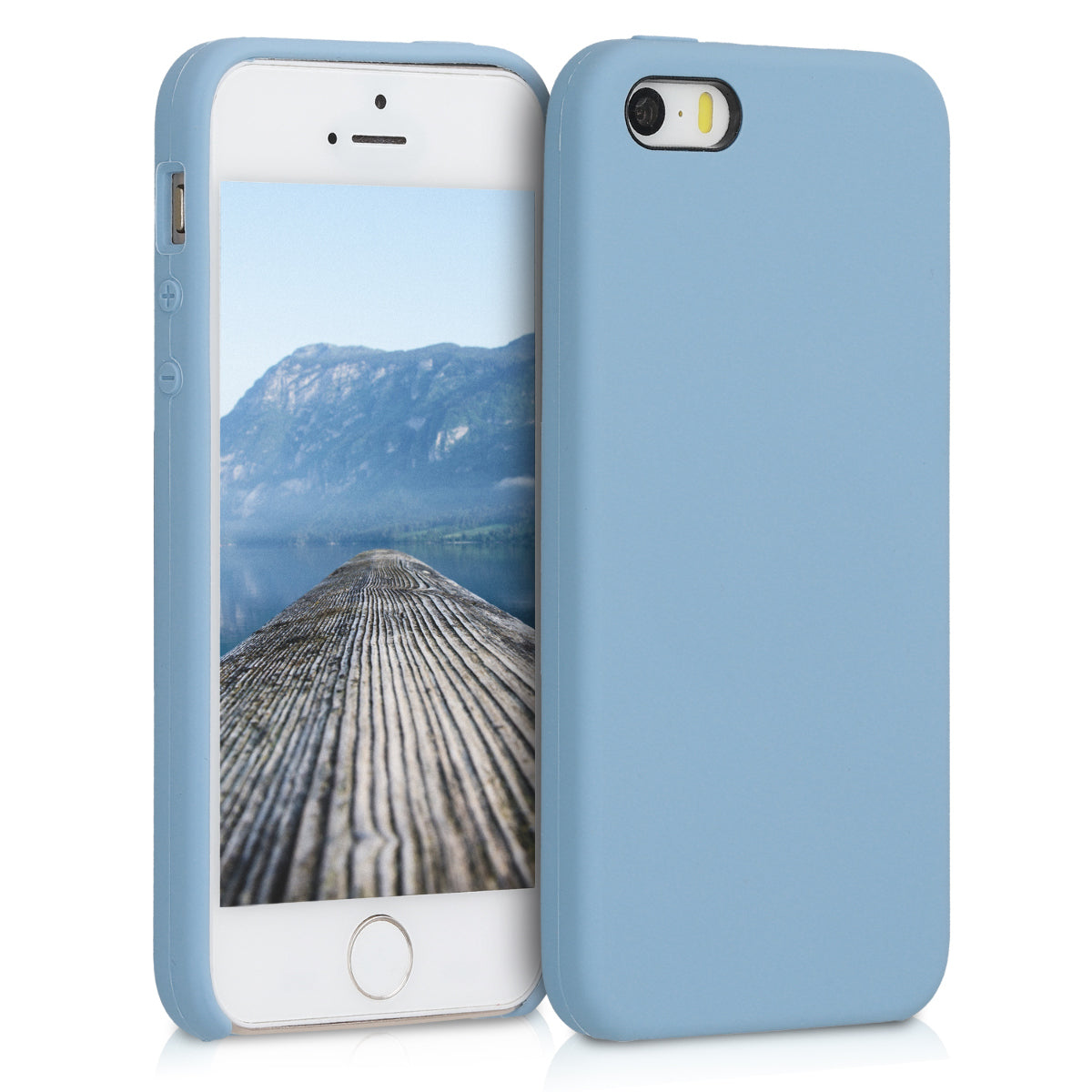 kwmobile Case for Apple iPhone SE (1st Gen 2016) / iPhone 5 / iPhone 5S - Silicone Case - Wireless Charging - Protective Cover