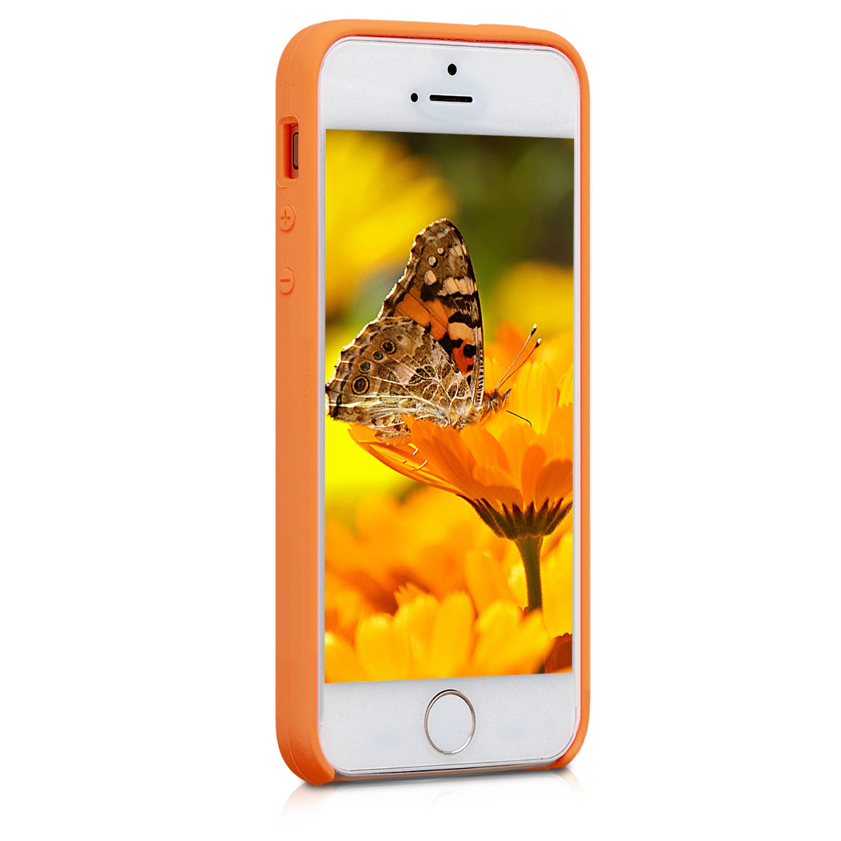 kwmobile Case for Apple iPhone SE (1st Gen 2016) / iPhone 5 / iPhone 5S - Silicone Case - Wireless Charging - Protective Cover