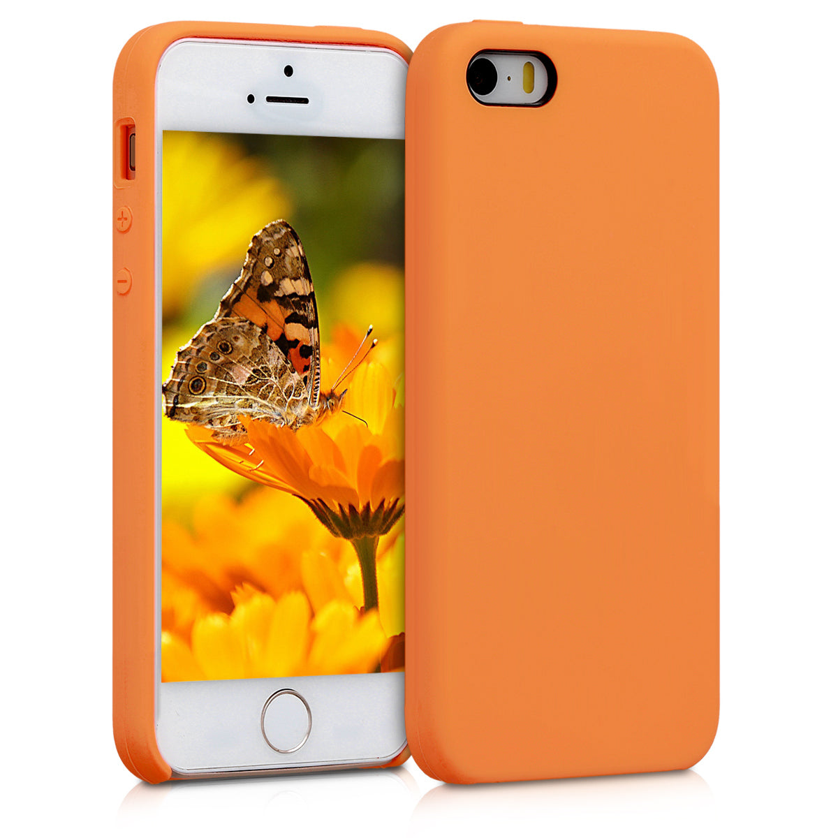 kwmobile Case for Apple iPhone SE (1st Gen 2016) / iPhone 5 / iPhone 5S - Silicone Case - Wireless Charging - Protective Cover
