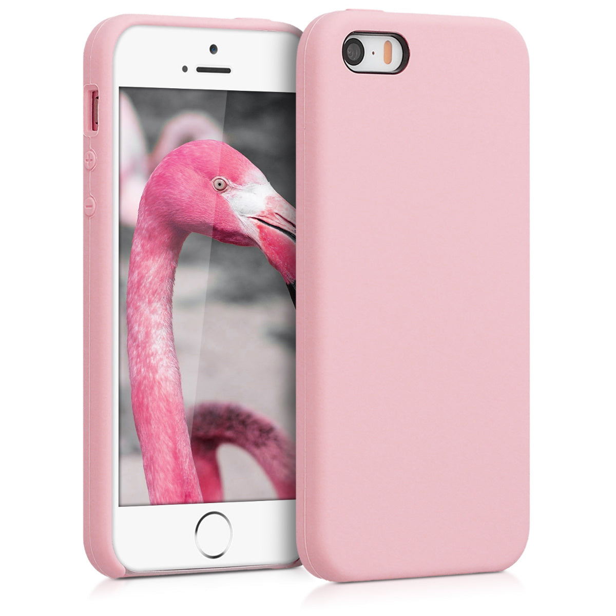 kwmobile Case for Apple iPhone SE (1st Gen 2016) / iPhone 5 / iPhone 5S - Silicone Case - Wireless Charging - Protective Cover