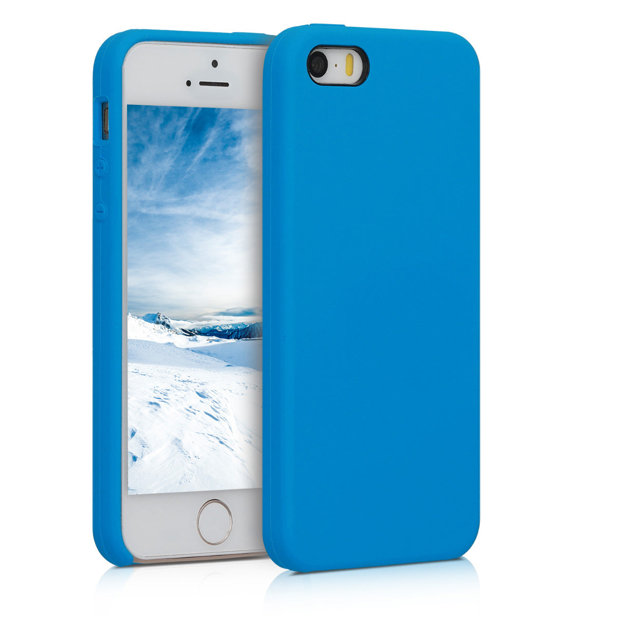 kwmobile Case for Apple iPhone SE (1st Gen 2016) / iPhone 5 / iPhone 5S - Silicone Case - Wireless Charging - Protective Cover