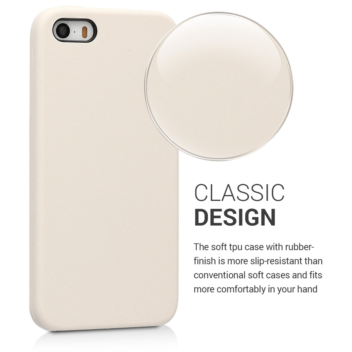 kwmobile Case for Apple iPhone SE (1st Gen 2016) / iPhone 5 / iPhone 5S - Silicone Case - Wireless Charging - Protective Cover