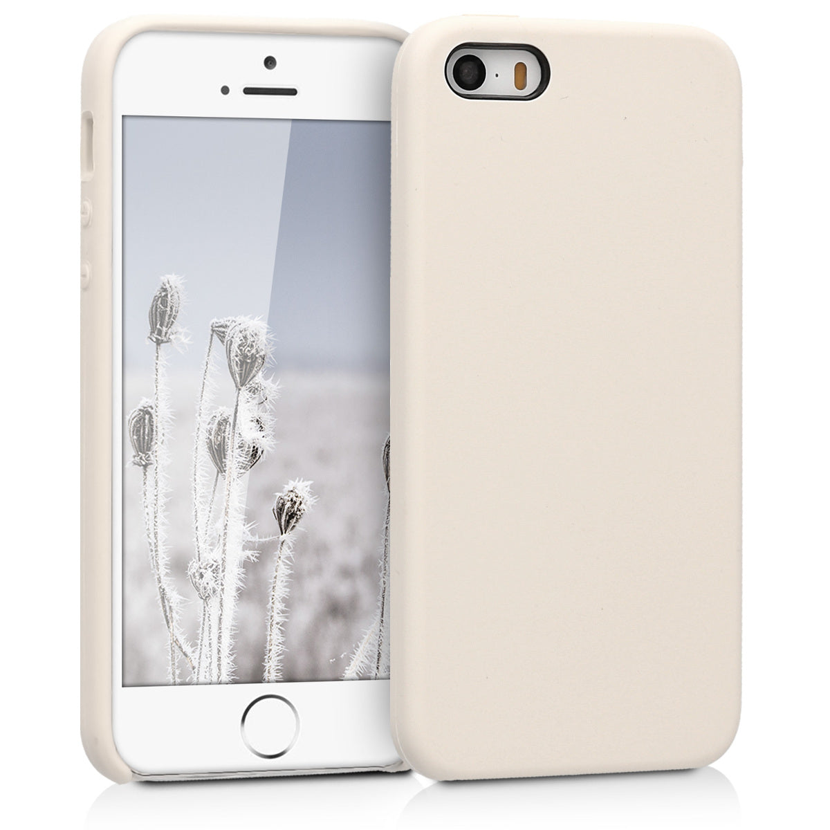 kwmobile Case for Apple iPhone SE (1st Gen 2016) / iPhone 5 / iPhone 5S - Silicone Case - Wireless Charging - Protective Cover