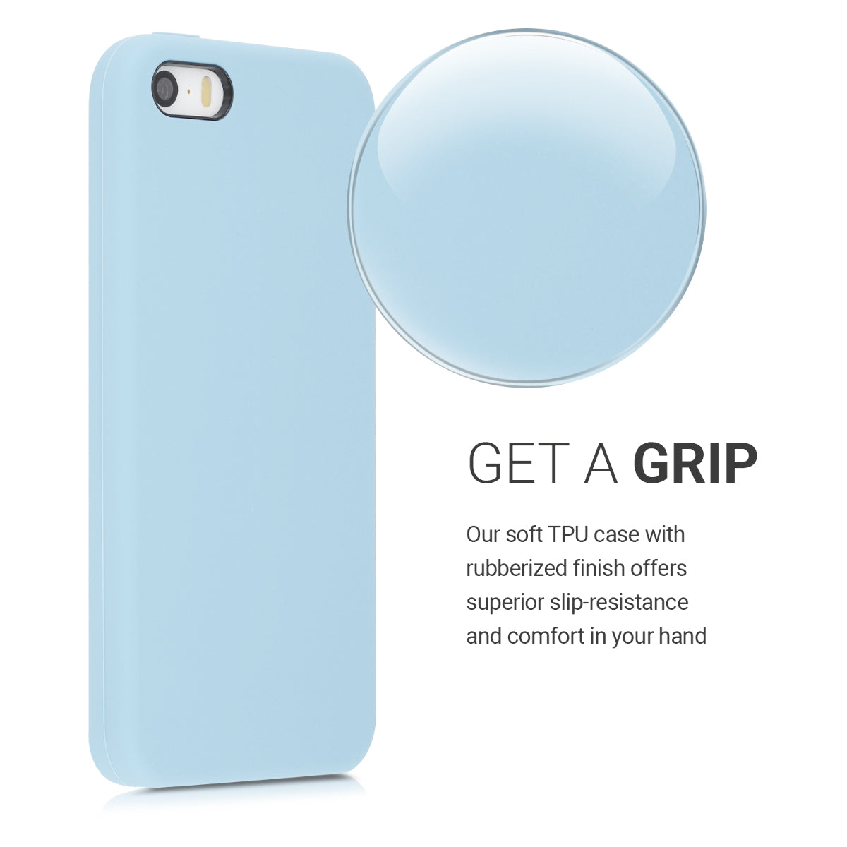 kwmobile Case for Apple iPhone SE (1st Gen 2016) / iPhone 5 / iPhone 5S - Silicone Case - Wireless Charging - Protective Cover