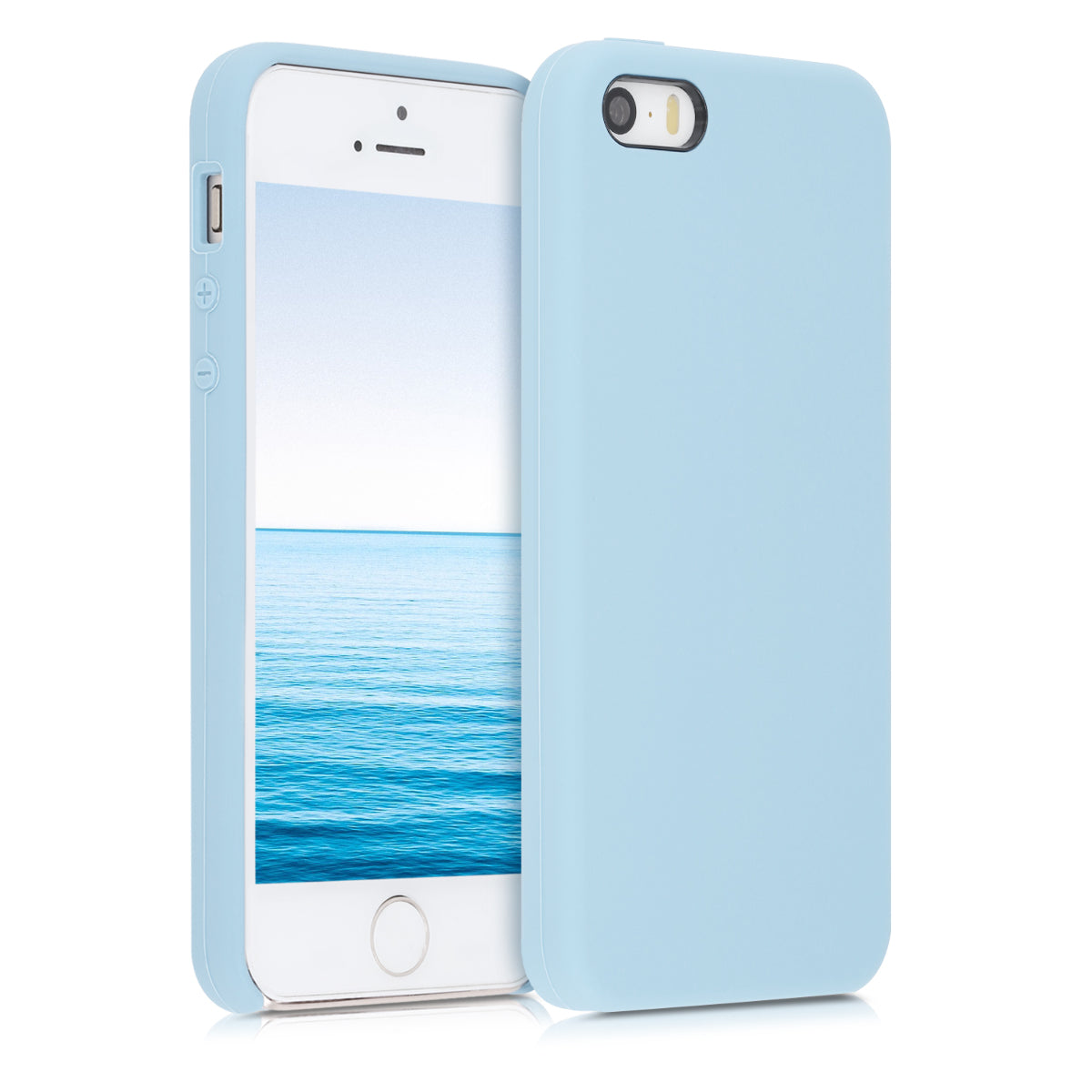 kwmobile Case for Apple iPhone SE (1st Gen 2016) / iPhone 5 / iPhone 5S - Silicone Case - Wireless Charging - Protective Cover
