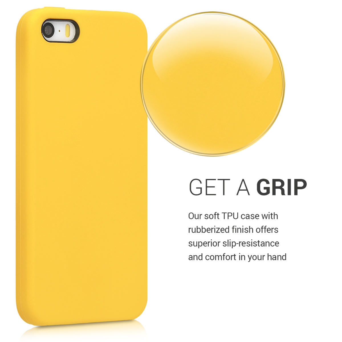 kwmobile Case for Apple iPhone SE (1st Gen 2016) / iPhone 5 / iPhone 5S - Silicone Case - Wireless Charging - Protective Cover