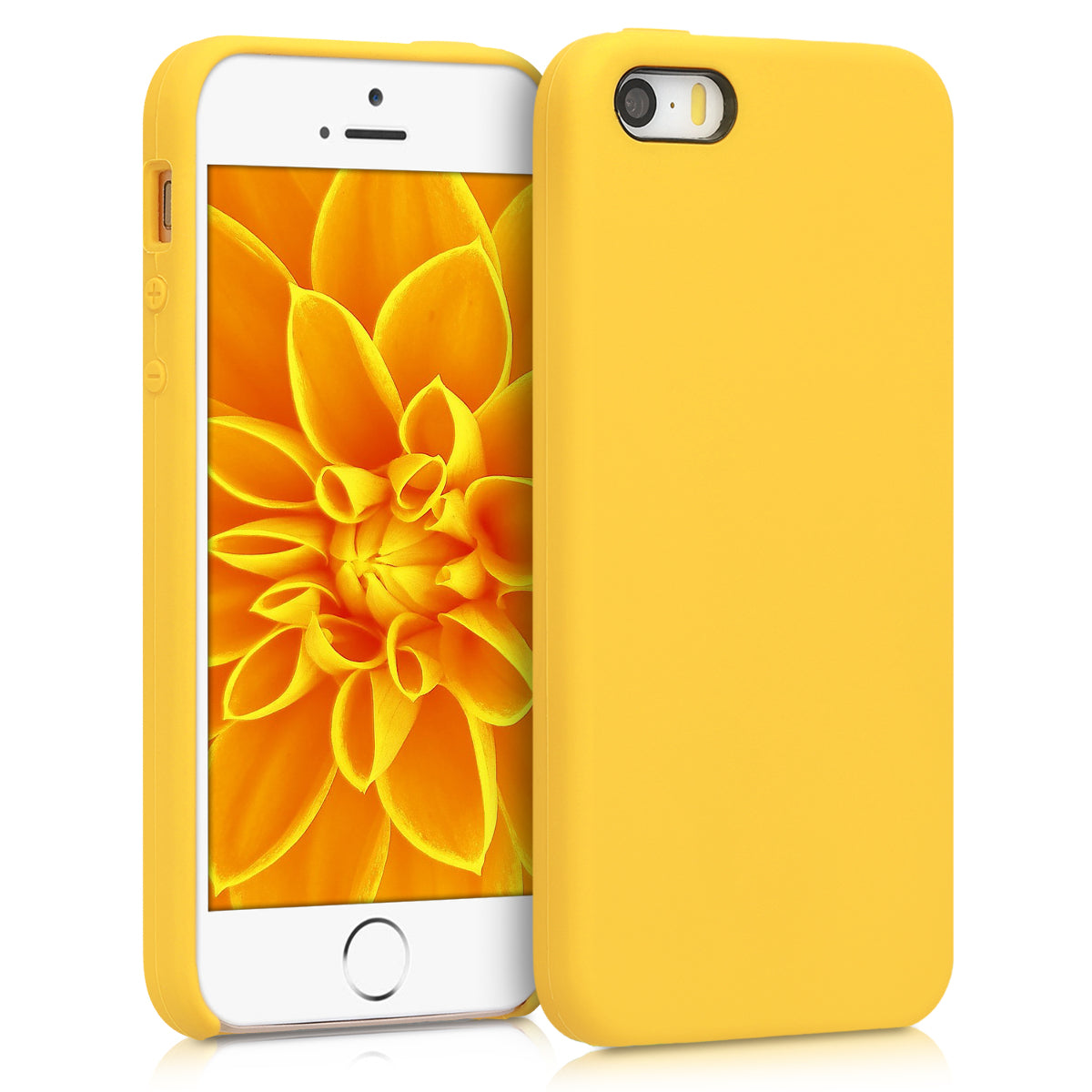 kwmobile Case for Apple iPhone SE (1st Gen 2016) / iPhone 5 / iPhone 5S - Silicone Case - Wireless Charging - Protective Cover