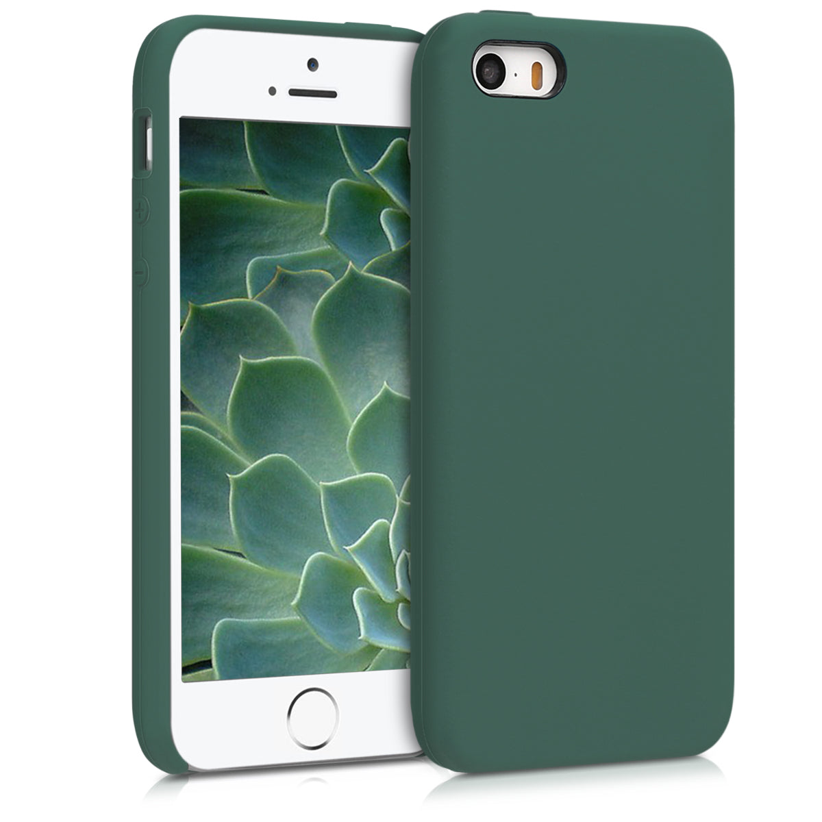 kwmobile Case for Apple iPhone SE (1st Gen 2016) / iPhone 5 / iPhone 5S - Silicone Case - Wireless Charging - Protective Cover